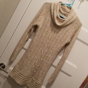 Tan sweater dress